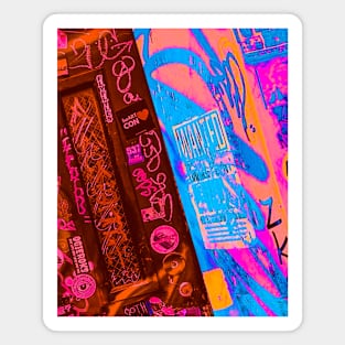 Fluo Tecno Psychedelic Graffiti NYC Magnet